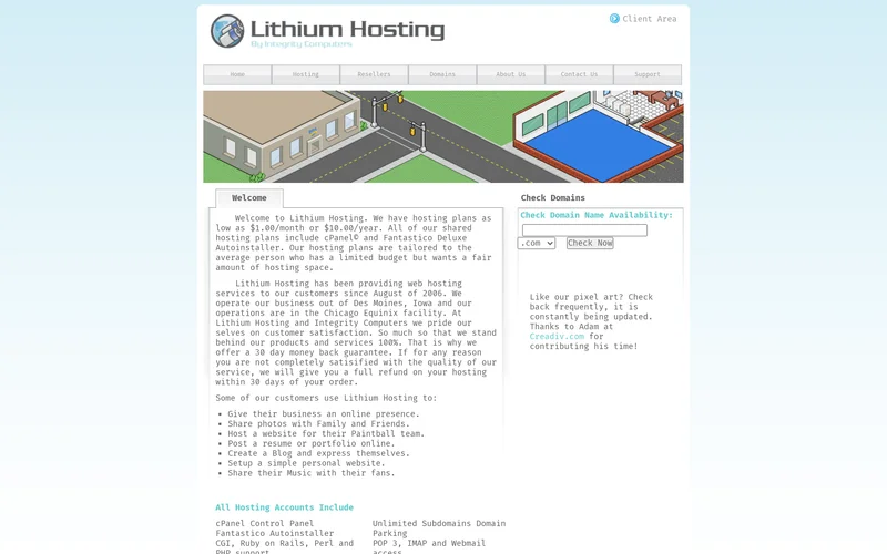 Lithium Hosting v1 (2006 – 2007)