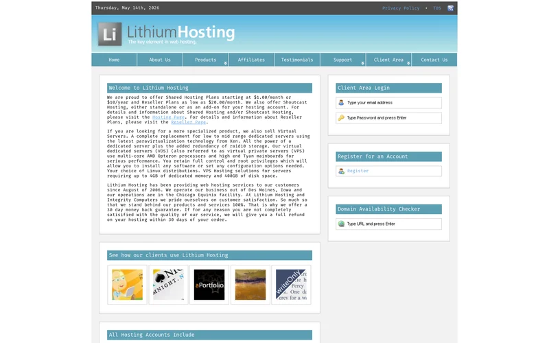Lithium Hosting v2 (2007 – 2010)