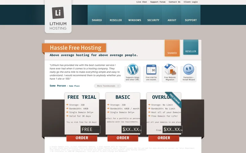 Lithium Hosting v3 (2010 – 2012)